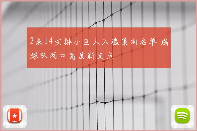 2米14女排小巨人入选集训名单 成球队网口高度新支点